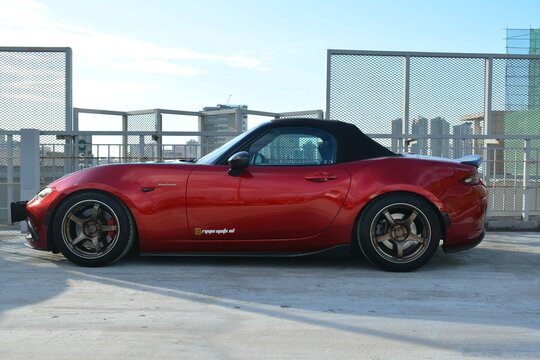 Mazda miata mx5 at East side collective car meet in San Juan, Philippines