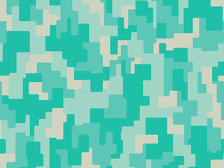 Full seamless digital pixel camouflage texture pattern. Usable for Jacket Pants Shirt and Shorts. Army textile fabric print. Geometric military camo. Vector illustration.