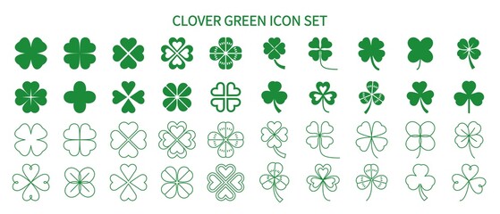 Clover set of various shapes