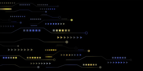 Abstract modern science technology connections dots and lines systems connecting geometric future technologies modern background, vector illustration
