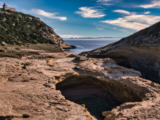 Obraz premium Capo Pertusato, Corsica, Francia.