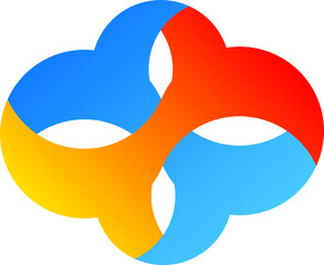 The illustrations and clipart. logo design. 3d render of a blue and yellow stamp with a symbol