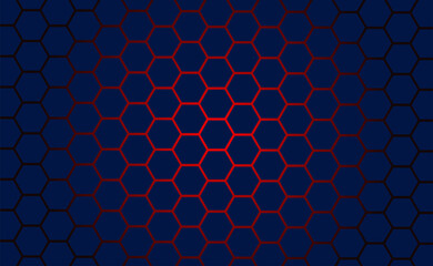 A beautiful abstract navy blue hexagon graphical vector pattern background design.