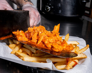 chicken fries with buffalo dressing