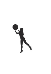 Fototapeta na wymiar tennis player silhouette