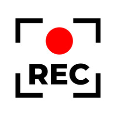 Record Button icon on Transparent Background