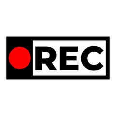 Record Button icon on Transparent Background