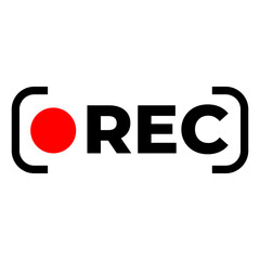 Record Button icon on Transparent Background