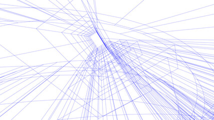 Modern architecture building vector 3d illustration