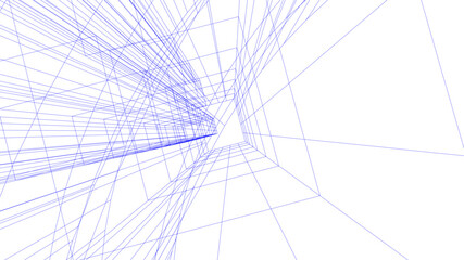 Modern architecture building vector 3d illustration