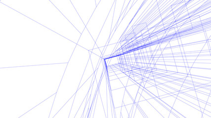 Modern architecture building vector 3d illustration