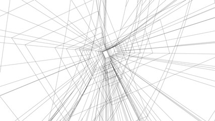 Modern architecture building vector 3d illustration