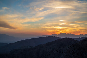 Fototapeta premium sunset over the mountains