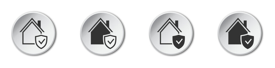 House insurance icon. House protection icon. Vector illustration.