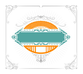 Retro Design. Elements separated by layers.