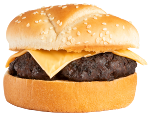 Cheeseburger with Transparent Background