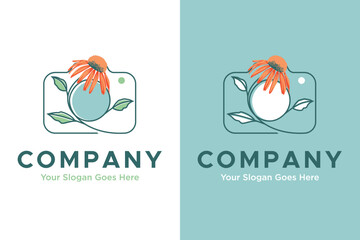 flower leaves photography logo