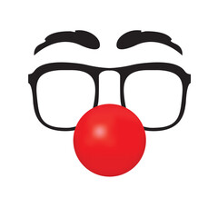 Clown's Face isolated on a white background