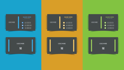 Creative and professional business card design.Business card vector template illustration design, advertisement, presentation, Modern simple business card template, Flat design. 
