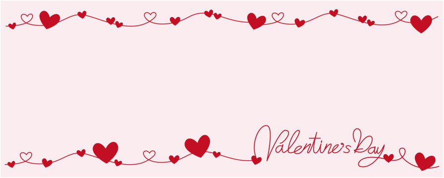 Valentines day decoration background. Happy Valentine day decorative graphic for banner, background and sales promotion template. Vector illustration. 