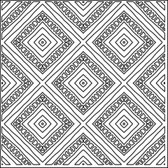 Stylish texture with figures from lines.
Abstract geometric black and white pattern for web page, textures, card, poster, fabric, textile. Monochrome graphic repeating design. 