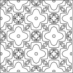 Stylish texture with figures from lines.
Abstract geometric black and white pattern for web page, textures, card, poster, fabric, textile. Monochrome graphic repeating design. 