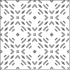 Stylish texture with figures from lines.
Abstract geometric black and white pattern for web page, textures, card, poster, fabric, textile. Monochrome graphic repeating design. 