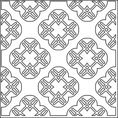 Stylish texture with figures from lines.
Abstract geometric black and white pattern for web page, textures, card, poster, fabric, textile. Monochrome graphic repeating design. 