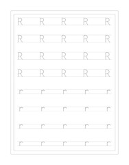 ABC Alphabet Letter Tracing Rr