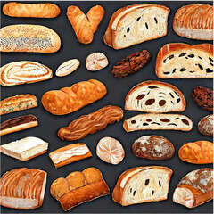 versdhiedene Brotsorten