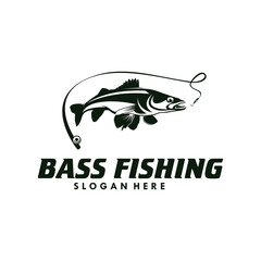 Bass Fishing Logo Design Template