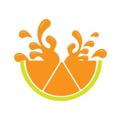 orange icon logo vector design template
