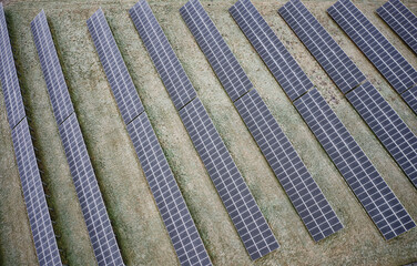 Solar heat panels providing alternative energy to local village