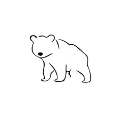 Baby Bear Simple Vector