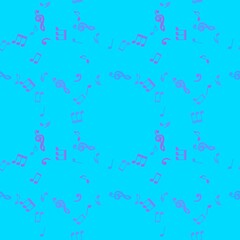 Cartoon seamless music notes pattern for wrapping paper and kids clothes print and fabrics and linens