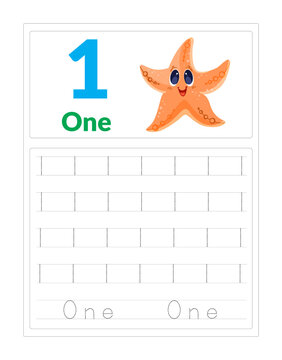 123 Number Tracing for Kids Number 1