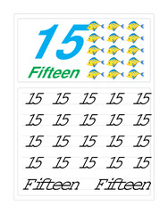 123 Number Tracing for Kids Number 15