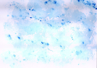 テクスチャー　青　水彩にじみ