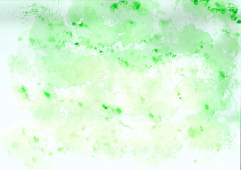 テクスチャー　緑　水彩にじみ
