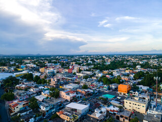 Naklejka premium aerial view of the city