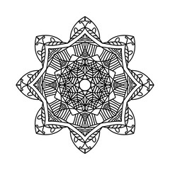 Spider web design mandala illustration, perfect for ornamental background, flyer, poster, etc