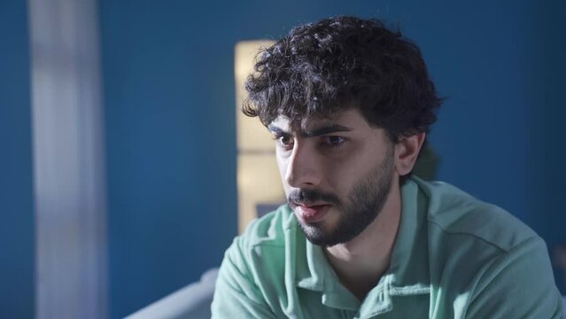 Paranoia or schizophrenia and insanity.
The mentally ill teenager becomes paranoid and looks around in doubt and fear.
