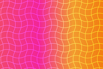 wavy paper grid vector background.Orange and pink gradient.for background usage.
