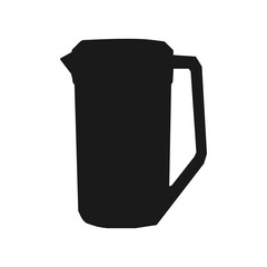 Silhouette of drinking water jug that is very familiar to Indonesian families. Vector illustration in flat design style. Editable graphic resources for many purposes. Drinking water jug icon.