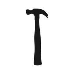 Vector silhouette of a hammer with hitting and prying heads. You can use this vector for the purposes of poster, flyer, and educational design materials.
