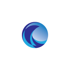 sea ​​water circle logo color circle vector color design