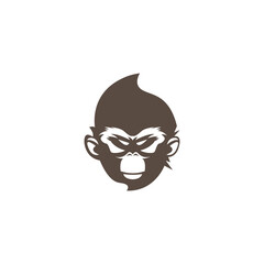 gorilla face logo abstract vector illustration