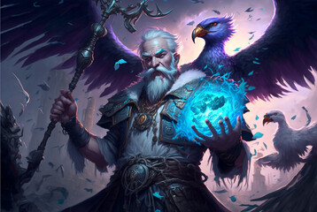 Warrior, mage, sorcerer, game character
