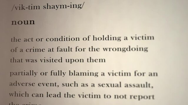 Victim Shaming Definition
