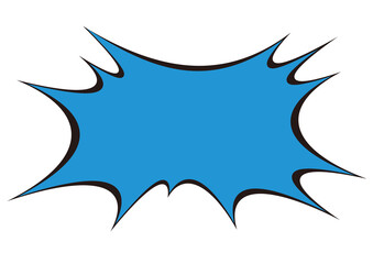 パンク吹き出し 青